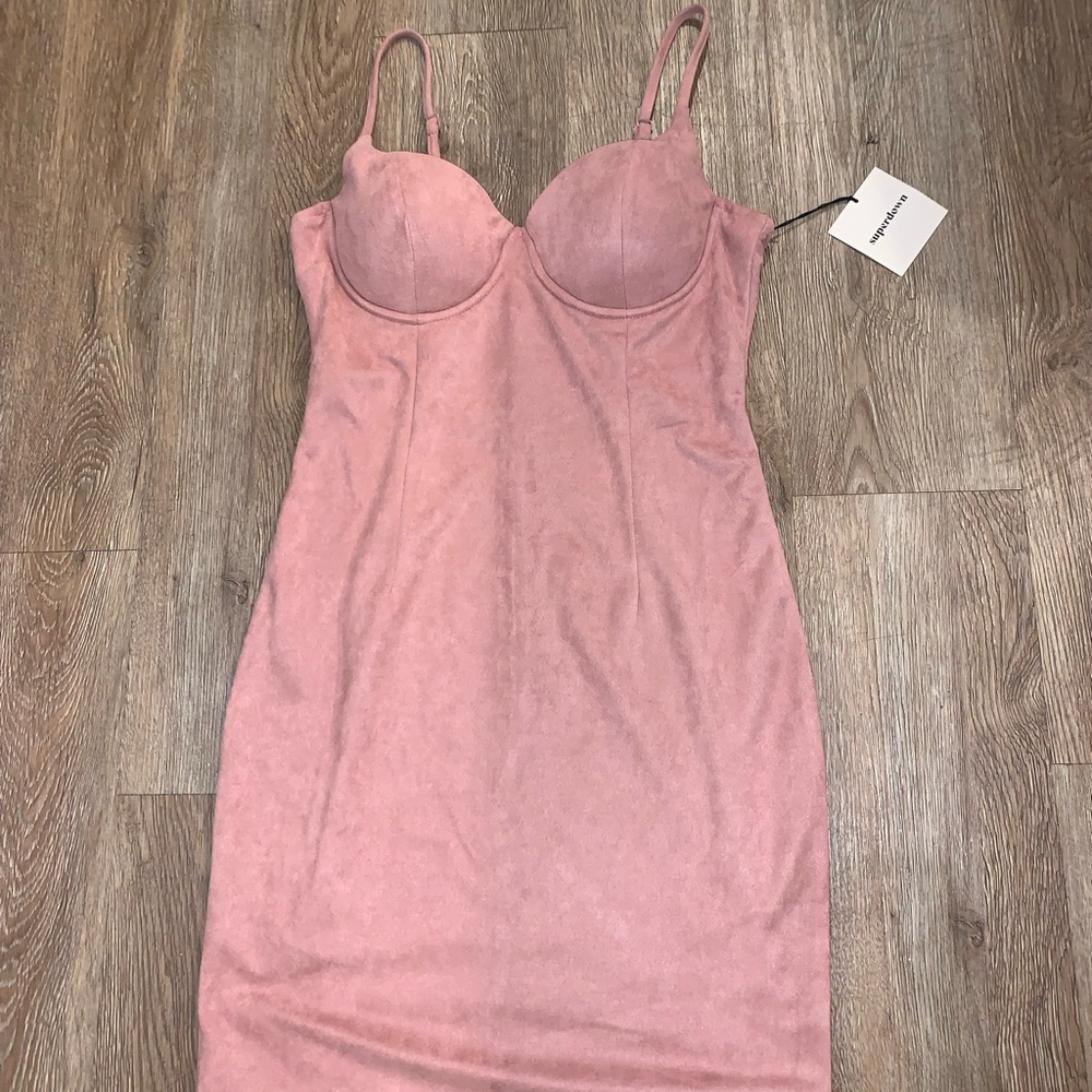 SUPERDOWN Suede Dress Mini